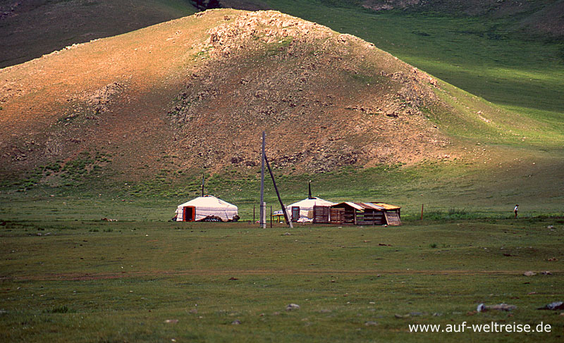 Mongolei, Zentralasien, Jurte, Land, Natur, Ruhe, Stille, Berge, Landschaft, grün