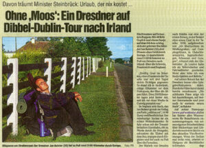 Zeitung, Dresdner Morgenpost, 2006, Zu Fuß von Dresden nach Dublin, Buch